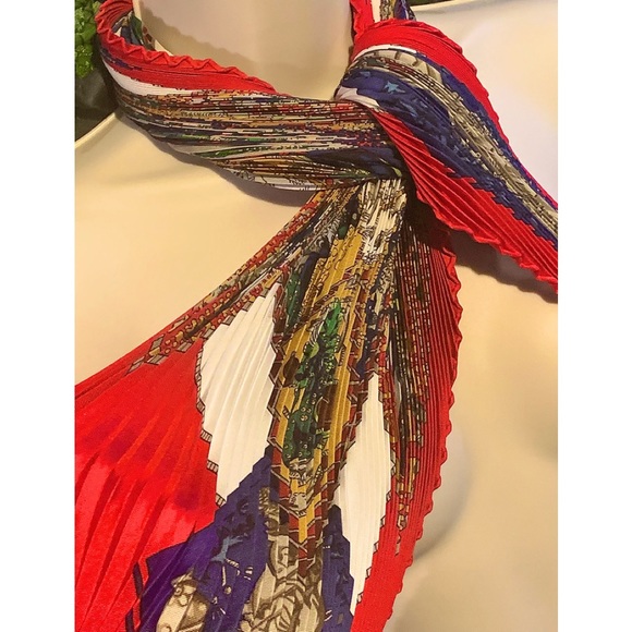 Hermès “Le Tarot” Carre Plisse Scarf R A R E!!! - Picture 3 of 13